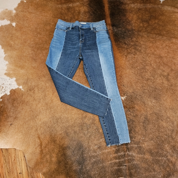 PacSun High Rise Ankle Jeans in Two-Tone Denim 28 Short 6 Petite - Picture 1 of 3